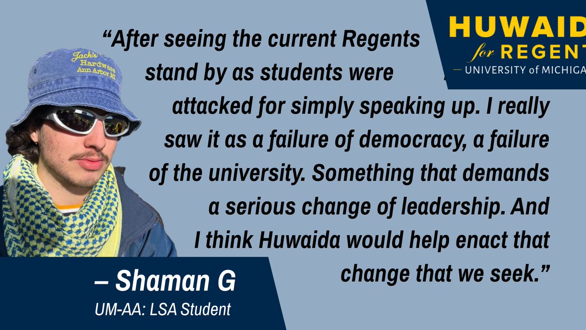 huwaida4umich's tweet photo. Happy to have the support of the students!
#Huwaida4Umich #progressivedem #mdp #MichiganDems #annarbor #umich #studentsfirst #goblue https://t.co/kwc791xSpw