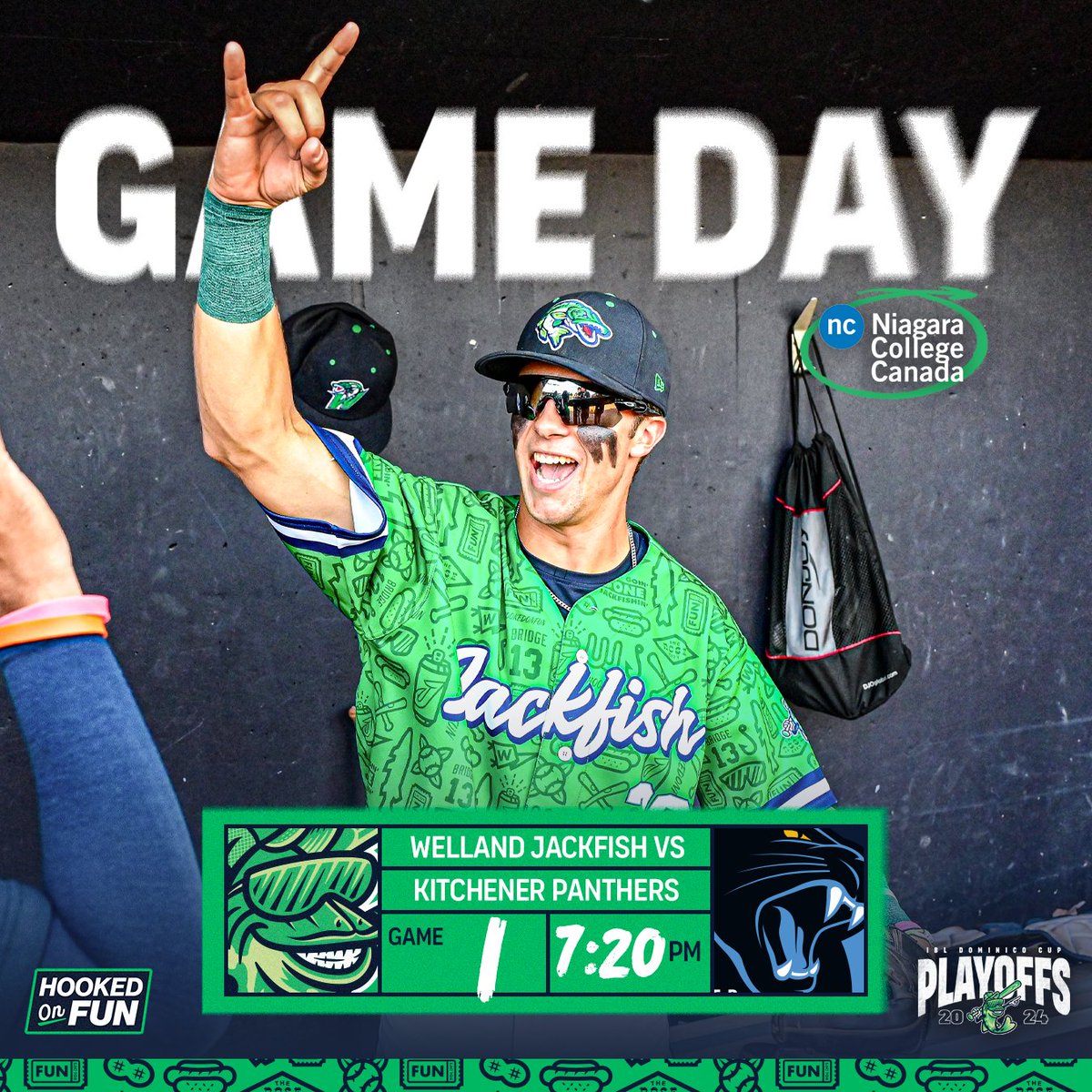 Welland Jackfish (@wellandjackfish) on Twitter photo It's time FINatics, it's playoff time 🥳 presented by <a href="/niagaracollege/">Niagara College</a>
⏰ 7:20 pm
🆚 Game 1 vs. Kitchener
🎟️ bit.ly/4dS9Ey9
#HOOKEDonFUN • #IBLPlayoffs24 It's time FINatics, it's playoff time 🥳 presented by <a href="/niagaracollege/">Niagara College</a>
⏰ 7:20 pm
🆚 Game 1 vs. Kitchener
🎟️ bit.ly/4dS9Ey9
#HOOKEDonFUN • #IBLPlayoffs24