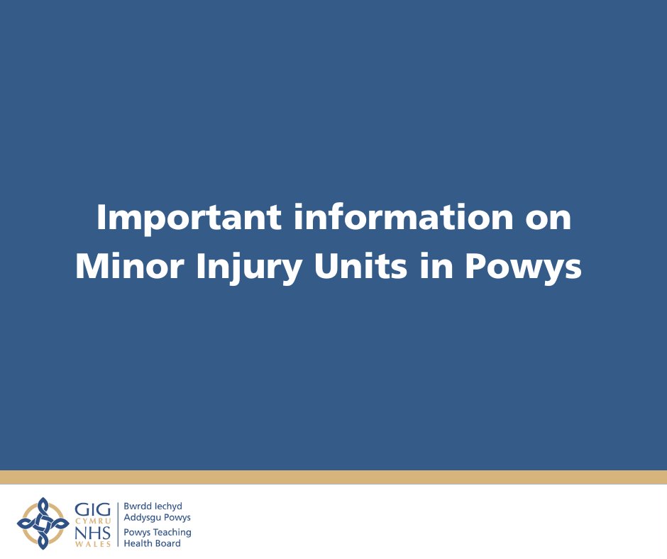 It is really important to stress that community hospitals in Powys do not provide acute care. Instead, they provide those services that it is safe and appropriate to offer in a rural community setting including treatment for minor injuries. Read more: pthb.nhs.wales/news/health-bo…