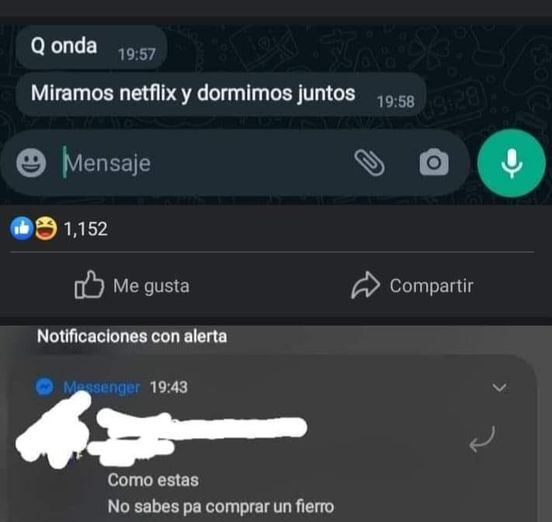 el mensaje que quiero que me llegue         ////       el que me llega ☠️