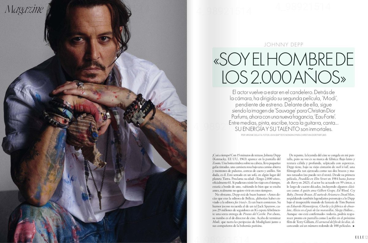 LongJoanSilver's tweet photo. Johnny Depp’s interview with Elle Spain for their September edition https://t.co/wBYLcfXYRl
