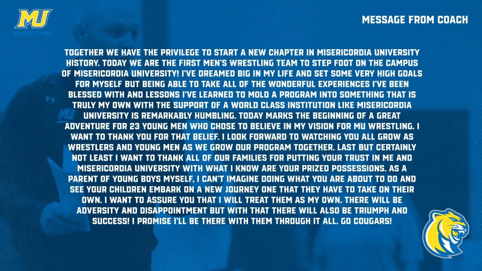 Misericordia University Men's Wrestling tweet media