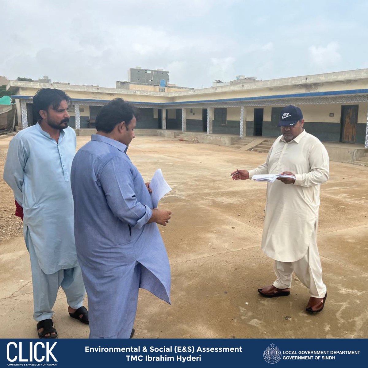 click_2019's tweet photo. CLICK's Environmental and Social (E&amp;S) team assessed the E&amp;S impacts of proposed sub-projects in @TMCibrahimhydri, including playgrounds, boys' and girls' primary and secondary schools, roads and a library, to promote sustainable development in #Karachi. https://t.co/5HDIPWWHS2