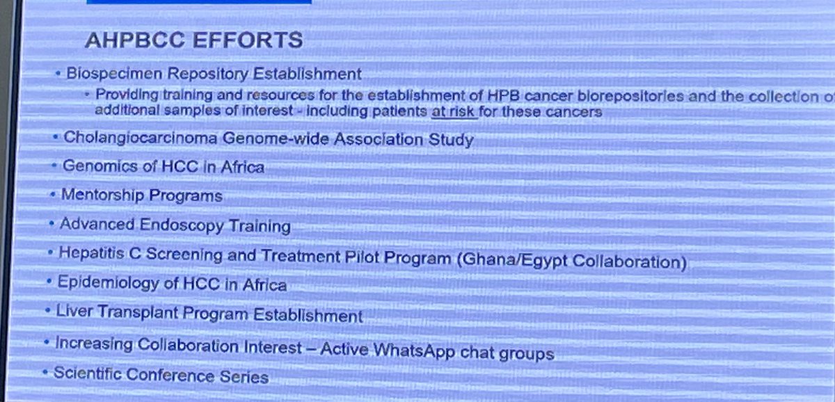 Jesus Bañales (@jesusmbanales) on Twitter photo III <a href="/AfricaHPBCC/">Africa HepatoPancreatoBiliary Cancer Consortium</a> meeting!
📍Mombassa, Kenya
- Generate knowledge on HCC, CCA & PDAC in 🌍
- Clinical & research training
- Biorepository
- Genetics
- Biomarkers
- International collaborations
- Support ECIs
& beyond!
Under <a href="/LewisRobertsMD/">Lewis Roberts</a> guidance all good can happen!😉 III <a href="/AfricaHPBCC/">Africa HepatoPancreatoBiliary Cancer Consortium</a> meeting!
📍Mombassa, Kenya
- Generate knowledge on HCC, CCA & PDAC in 🌍
- Clinical & research training
- Biorepository
- Genetics
- Biomarkers
- International collaborations
- Support ECIs
& beyond!
Under <a href="/LewisRobertsMD/">Lewis Roberts</a> guidance all good can happen!😉
