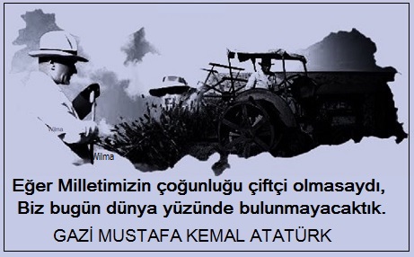 #MustafaKemalATATÜRK: Buğdayını, sütünü, etini, bilimini ve sanatını kendin ürettiğin sürece özgür olursun. 
Köylü hepimizin velinimetidir. 20 Temmuz 1931