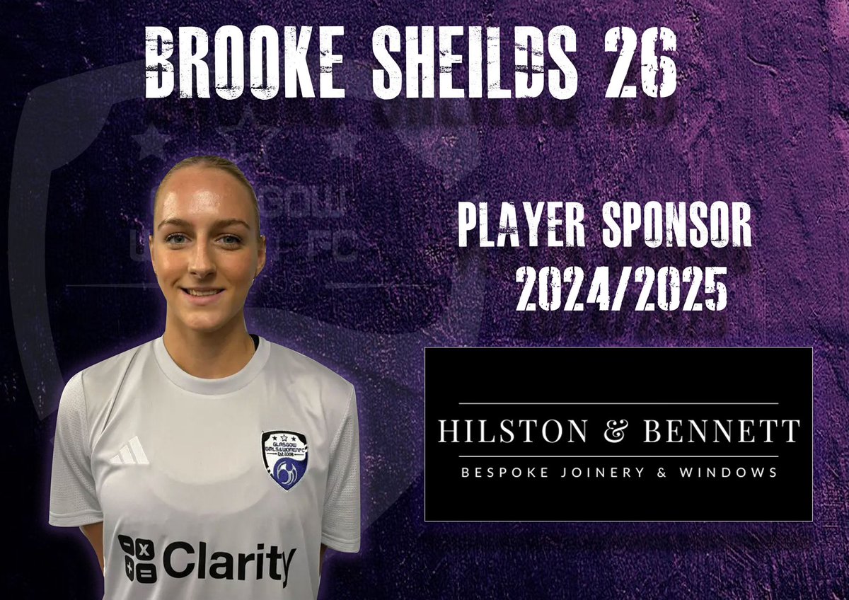 GlasgowGWFC's tweet photo. Thanks you to “Hilston &amp; Bennett” bespoke joinery &amp; windows 🪚🪟for sponsoring @BrookeS81626893 for the 2024/25 season 

Thank you for your support 👏🏻

▶️ https://t.co/cXKxvQiboJ https://t.co/G6dokBZvd0