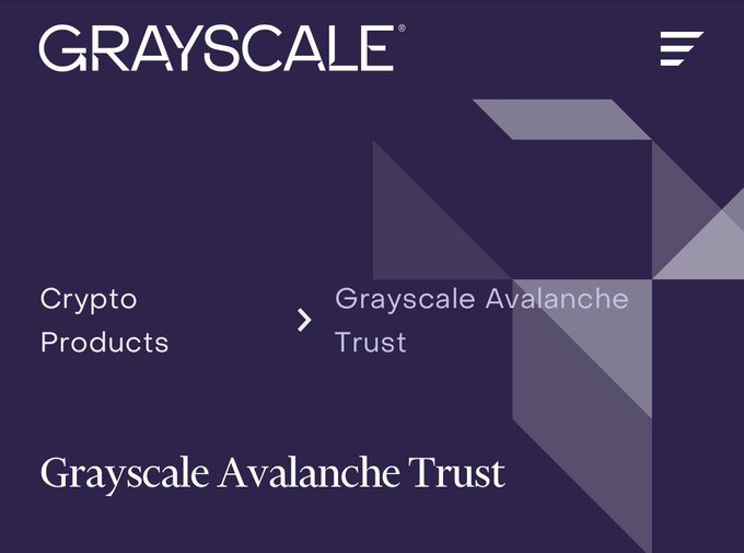 Crypto_Crib_'s tweet image. Grayscale to launch @avax Trust. 👀