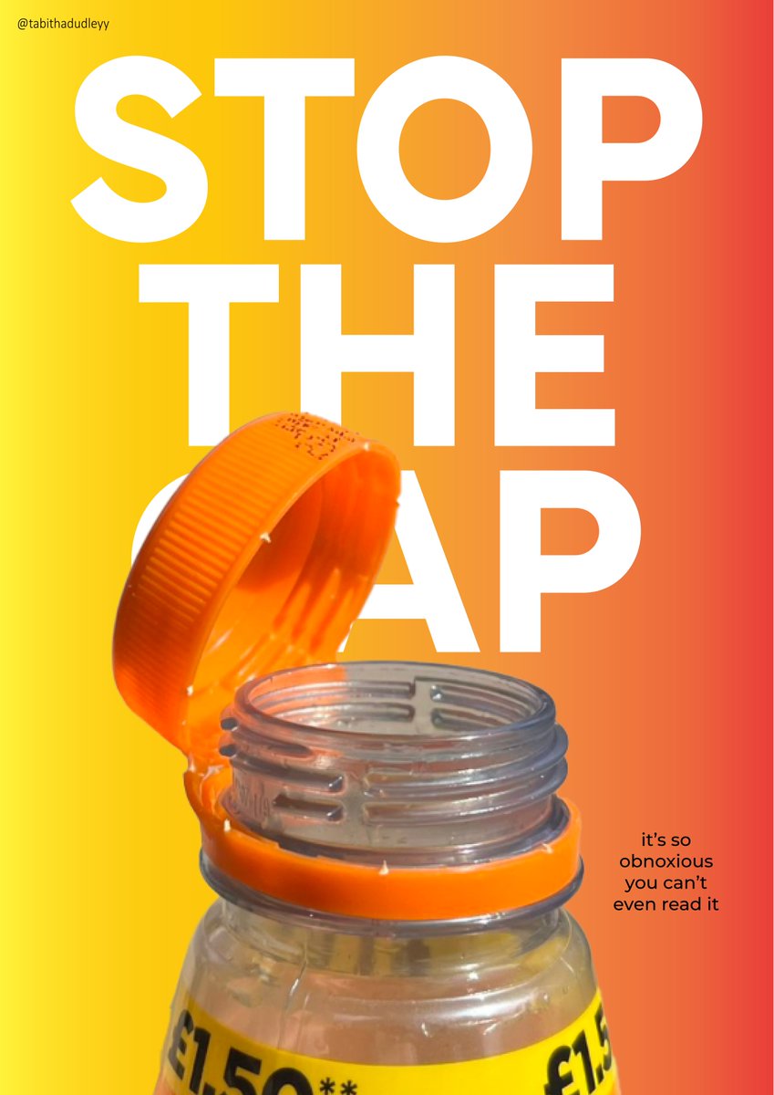 tabithadudleyy's tweet image. OMB of the day: Create campaign posters to #RidTheLid @LucozadeEnergy @OneMinuteBriefs #StopTheCap more coming later...