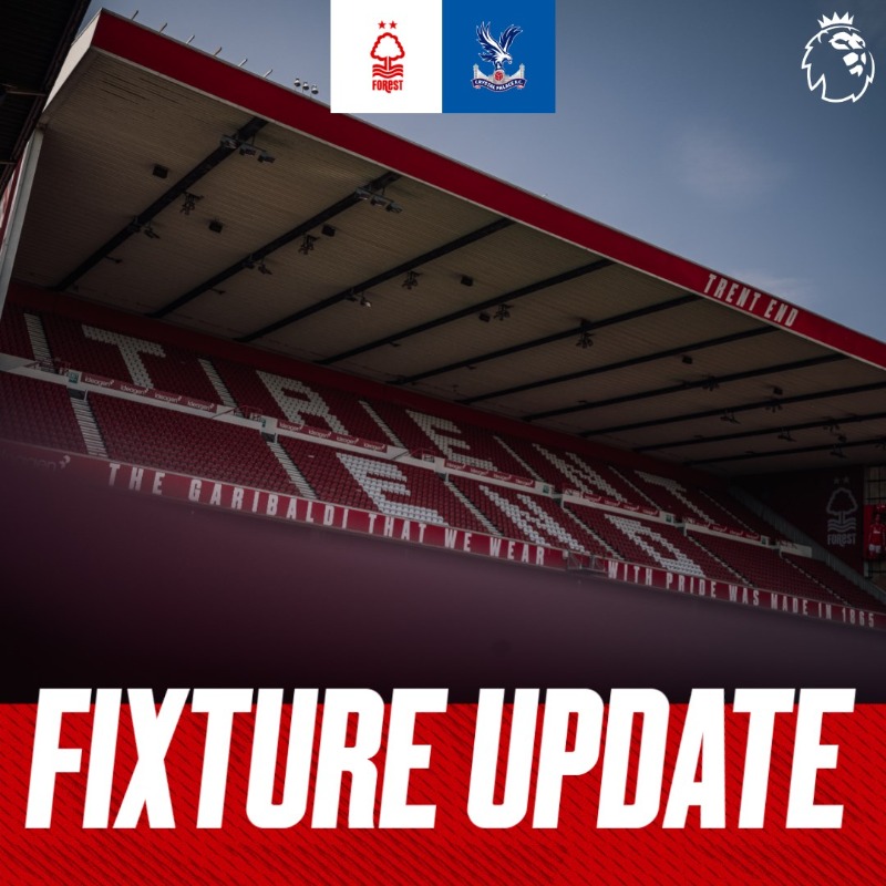 NFFC's tweet photo. Our Premier League home fixture against Crystal Palace has been rearranged for live television broadcast 📺

We'll now face the Eagles on Monday 21st October, kick-off 8pm.