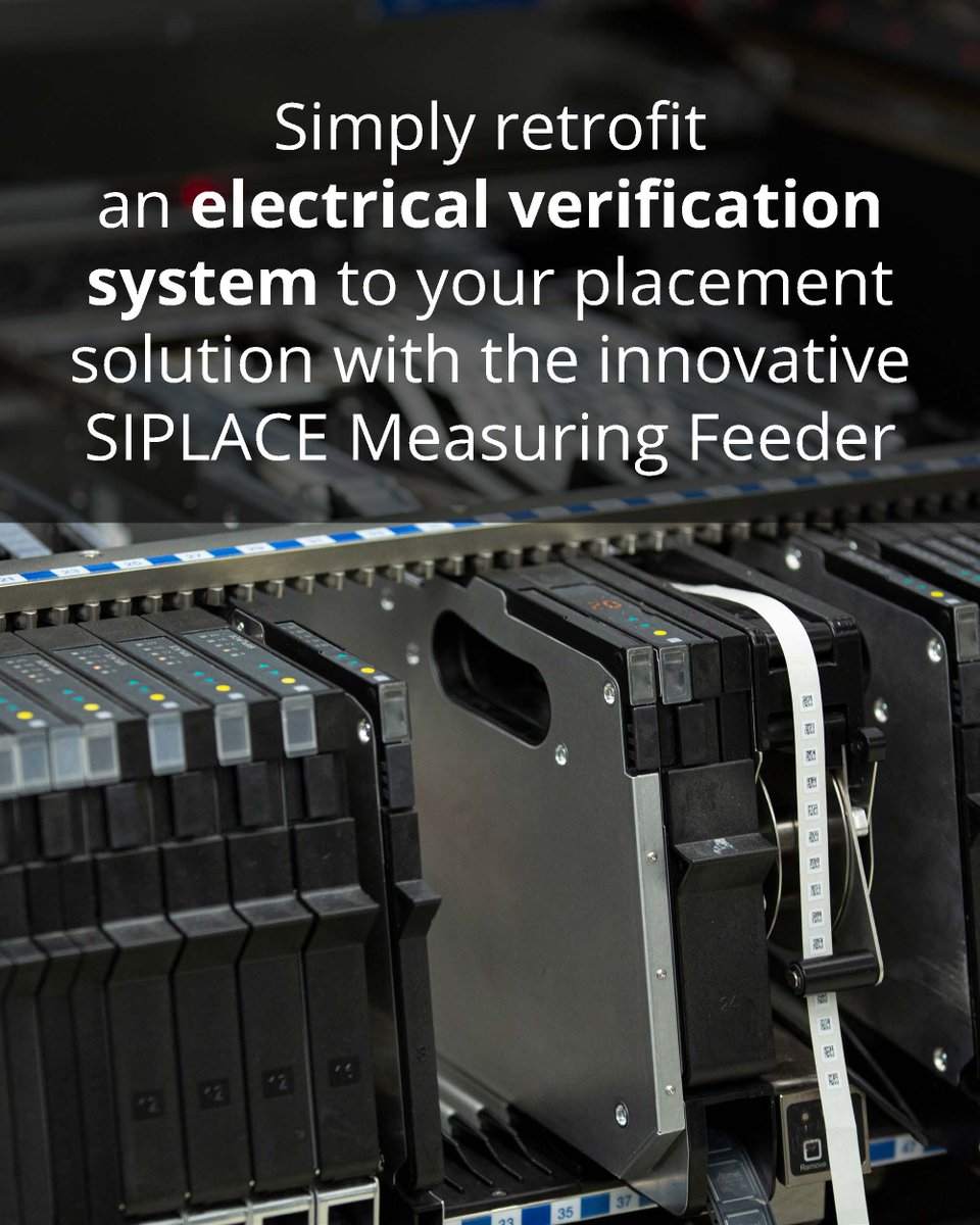 ⚡ Ensure electrical verification before placement with the SIPLACE Measuring Feeder X. Quickly check resistance, capacitance, polarity &amp; on your machine. Cut verification time from 8 hours to just 15 mins, boosting quality &amp; reducing risks. Learn more 👉smt.asmpt.com/en/products/pl…