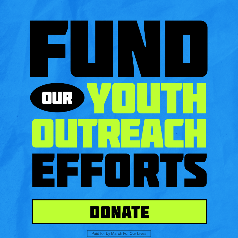 AMarch4OurLives's tweet photo. There is a vital cohort of young people who are about to vote for the very first time this year. But there are even more who aren’t planning to vote at all. We plan to change that.

Will you donate $10 right now to help us reach young voters before it’s too late?