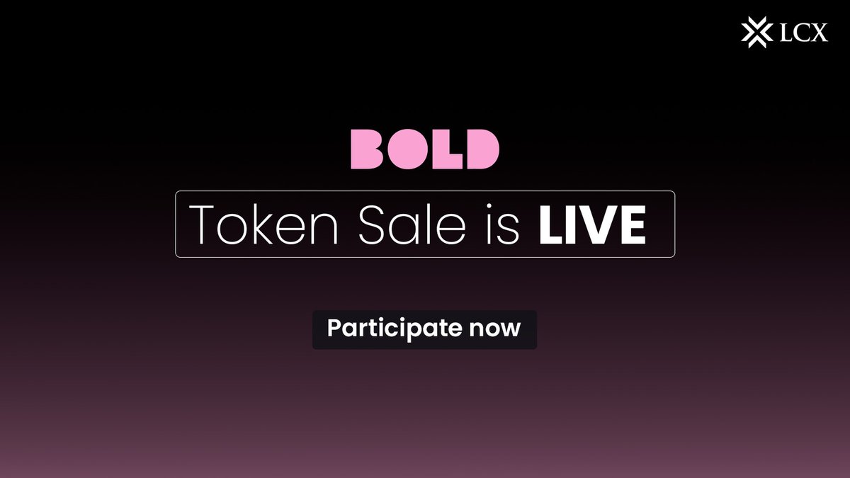 lcx's tweet photo. 🚀 $BOLD Token Sale is LIVE!

Don't miss out—this opportunity won’t last forever.

Take the step now and participate today ▶️ https://t.co/fMYT5mPJCb

#BOLDToken #Crypto #LCX @theBOLDapp https://t.co/lIljyatwcm