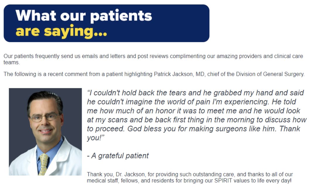 🤩 👏🏻 Get yourself a program director that can do both! <a href="/p_g_j_/">Patrick Jackson, MD</a> challenges us to be not only technically excellent surgeons in the OR but also compassionate physicians at bedside. Thank you for setting the <a href="/MedStarHealth/">MedStar Health</a> standard! 🤍💙