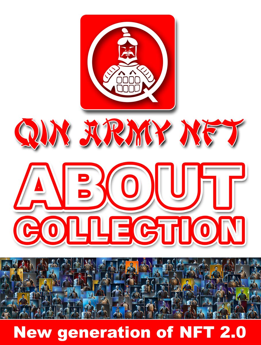 The Qin Army NFT collection was born on 08.08.2024 at 08:08:08.

In honor of the 50th anniversary of the Qin Shi Huang Mausoleum Museum and its Terracotta Army, we have created one of the highest-quality and most meaningful thematic NFT collections, titled Qin Army NFT. The main