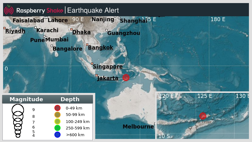 raspishakEQ's tweet photo. Preliminary M5.3 #Earthquake
ID: #rs2024qozdfo
86km from #Manatuto, #BandaSea
2024-08-22 18:42 UTC
Source: #GFZ
@raspishake
Join the largest #CitizenScience EQ community ➡ https://t.co/Y5O0dgJqJF
EVENT ➡ https://t.co/2HrsHHEhnp https://t.co/7axrv8B9iW