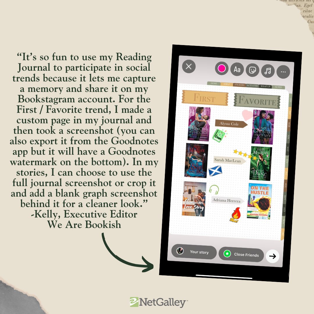 NetGalley's tweet photo. It's not too late to start using the #NetGalleyReadingJournal! 

You can jump into the journal and work on a monthly check-in, add a book review, or create your own spreads! Download it here: https://t.co/vSd3I3X6br  

Check out the NetGalley team's pages and our tips ➡️ https://t.co/HY7SpZnHLH