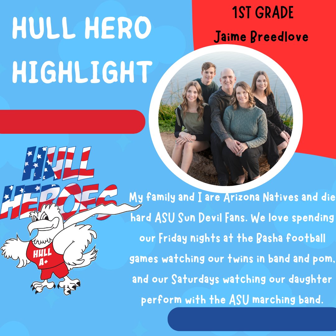 JDHullHeroes's tweet image. 🌟 **Staff Spotlight: Meet Mrs. Breedlove!** 🌟

Today, we’re excited to shine the spotlight on one of our amazing 1st grade teachers!🌈✨

#StaffSpotlight #TeacherAppreciation #FirstGradeMagic #ThankYou #WeAreChandlerUnified #hullheroes