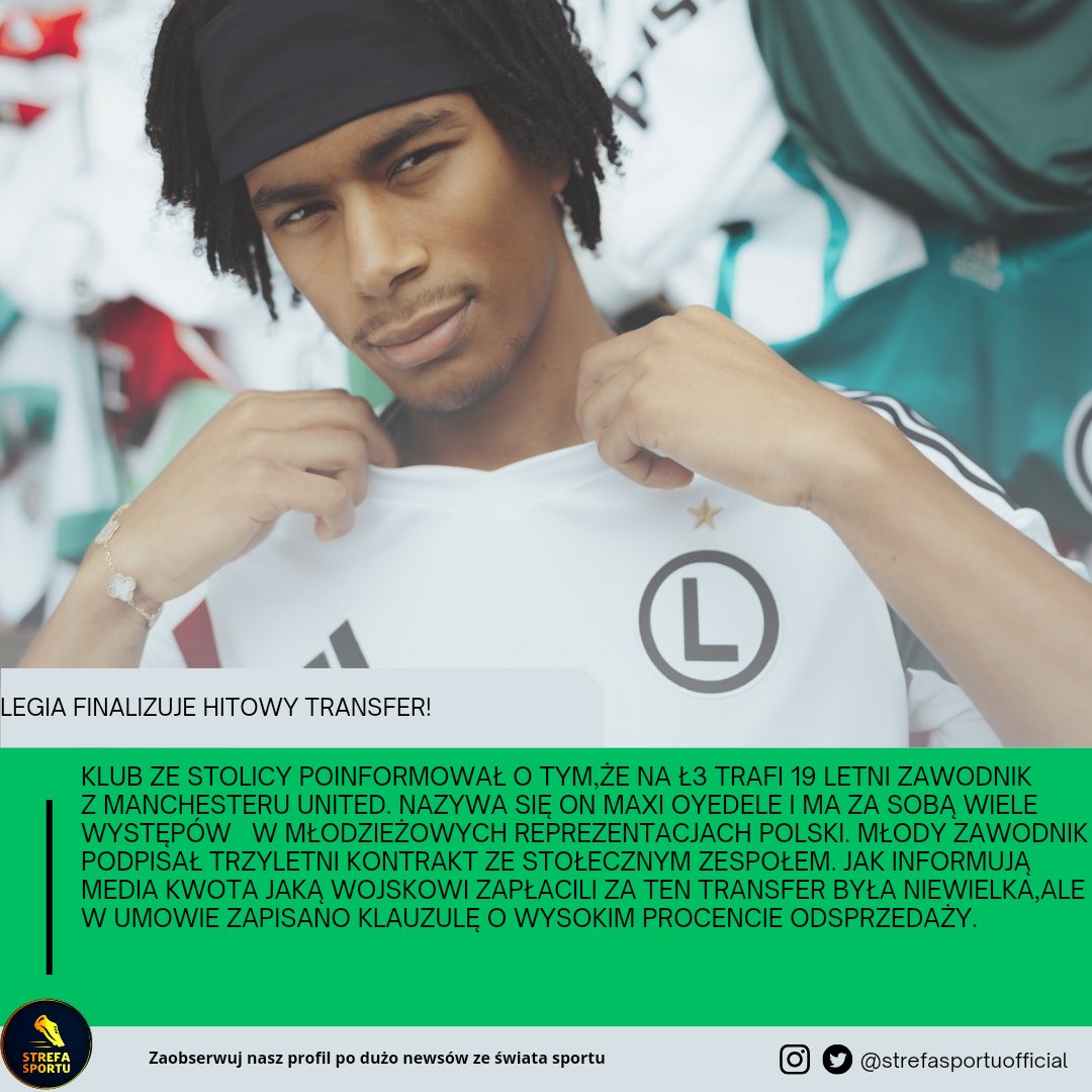 Strefa_Sportu's tweet photo. ‼️LEGIA WYGRYWA 1 MECZ Z FC DRITĄ I DOPINA HITOWY TRANSFER‼️
Legia pokonała u siebie Fc Dritę 🇽🇰 2:0 po golach Kramera i Guala. Na dodatek na Ł3 zagra Maxi Oyedele,który trafił do klubu z Manchesteru United.
#legia #LEGDRI https://t.co/EM12U9Dobc