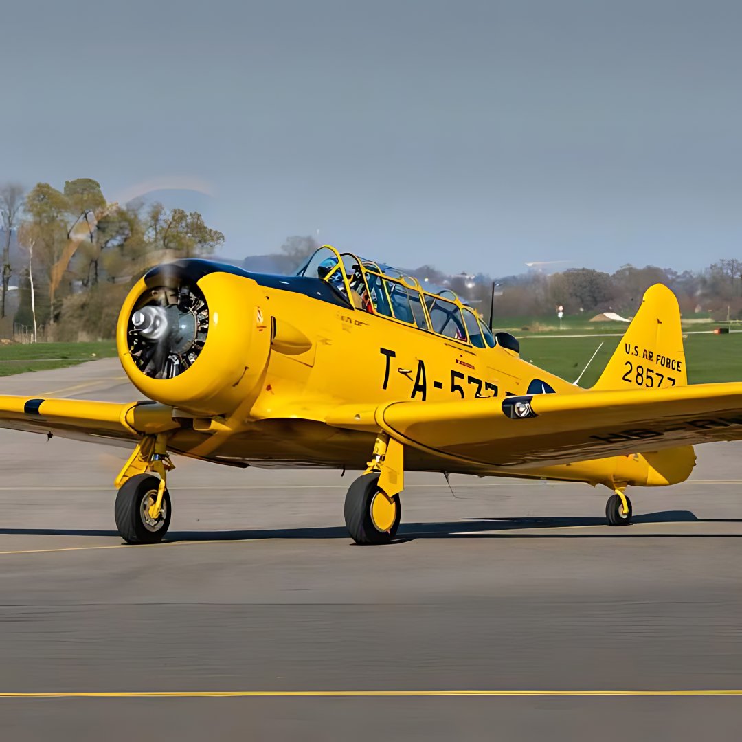 avpayltd's tweet image. The T-6 Texan Mk4 was used in the filming of the movie “The Great Escape” (1963). In the movie, the T-6 was used to represent the Messerschmitt Bf-109, a German fighter aircraft.

#AvPay #northamericant6 #t6texan #generalaviation #privatepilot #aviation #pilotlife #taildragger