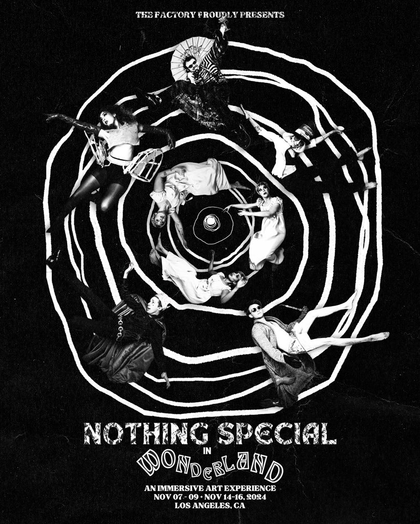Our Andy Warhol inspired immersive theater experience, #NOTHINGSPECIAL returns this November with a twist! Save these very important dates and join us as the Factory reimagines #Wonderland with live music, interactive art exhibits, and an expanded cast including yours truly. 🎩🍄