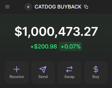 catdog_meme's tweet image. We are announcing a $1 million buyback from the market!

It will take place in one week: Aug 29th, at 18:00 UTC.

All tokens bought back will be burned 🔥

Continuation below 👇
