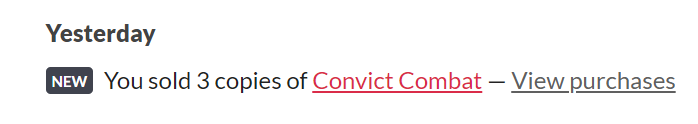 MalevMinis's tweet photo. ya'll are really kind snagging up #convictcombat ๐ค๐ค๐ค https://t.co/ZU551ewPb6