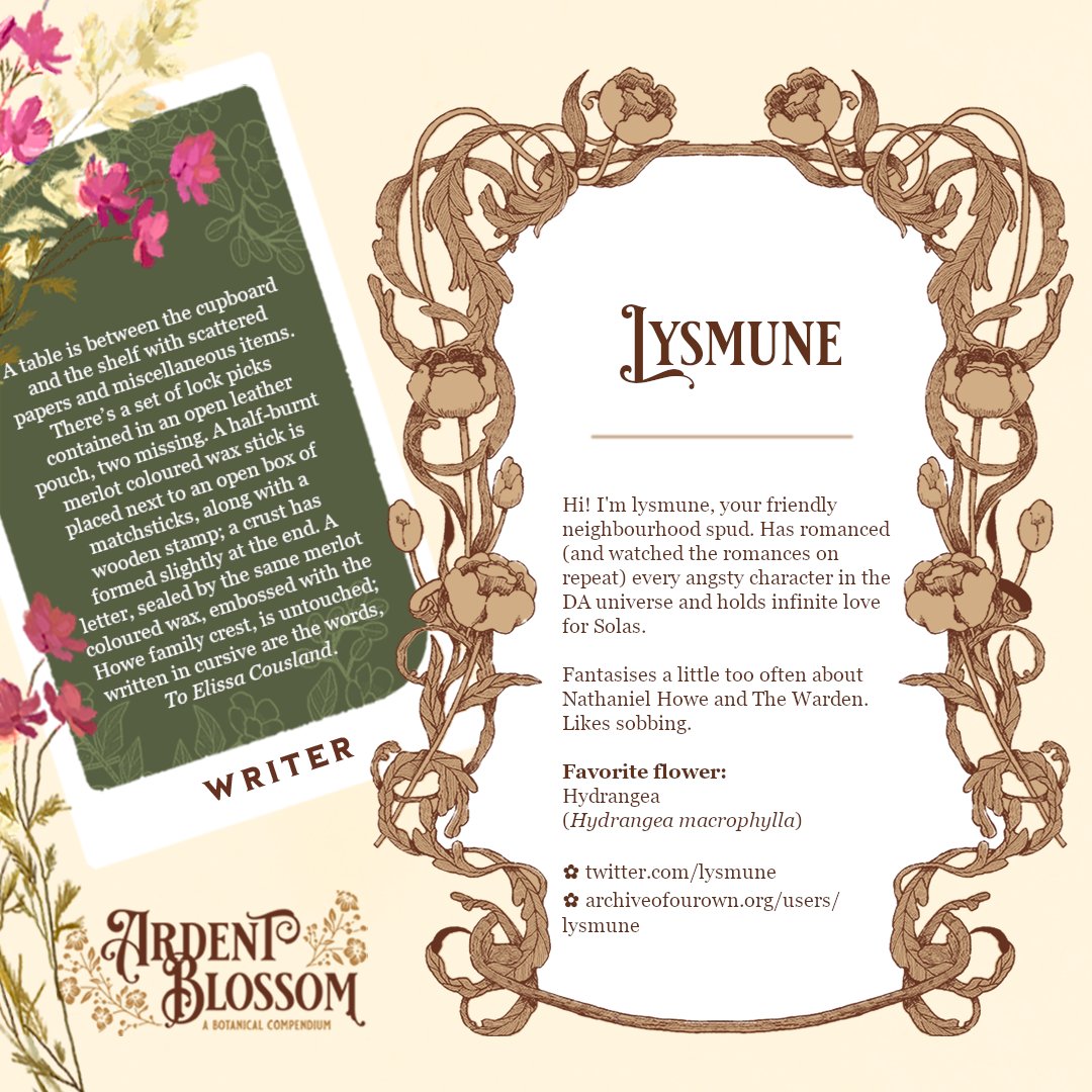 DAFlowerZine's tweet photo. Introducing our next writer, @lysmune!🌻🪷 https://t.co/heu9yQlOuu