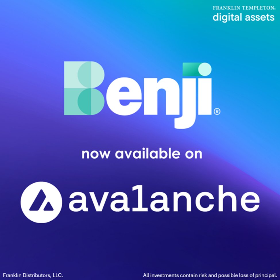 Franklin Templeton Digital Assets (@ftda_us) on Twitter photo New chain unlocked. BENJI is now live on <a href="/avax/">AvalancheπΊ</a>! Learn more here: bit.ly/4dzlzkr
Download the Benji app here: benjiinvestments.com New chain unlocked. BENJI is now live on <a href="/avax/">AvalancheπΊ</a>! Learn more here: bit.ly/4dzlzkr
Download the Benji app here: benjiinvestments.com