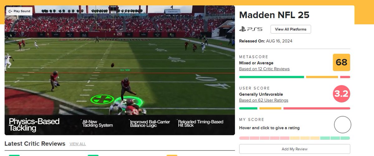 kingdavidtaylor's tweet photo. Madden25 is a $15 DLC at best. 20 years of exclusivity is ENOUGH. 🥱 @NFL, PLEASE do NOT re-sign  @EA to that contract. If you think anything with the @NFL name should have a user score under 3, you're also trash.  #Madden25 #EA #MakeMaddenGreatAgain #BringBackNFL2K #BringBackNFLGameDay @RGIII @PatMcAfeeShow @softdrinktv