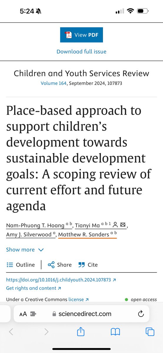 Check out our latest publication providing an overview of current effort in supporting disadvantaged children and families using place-based approach and lessons learned. Co-author with <a href="/TianyiMa_/">Tianyi Ma</a> and <a href="/DrMattSanders/">Professor Matthew Sanders</a> 
#placebased #disadvantage #SDGs