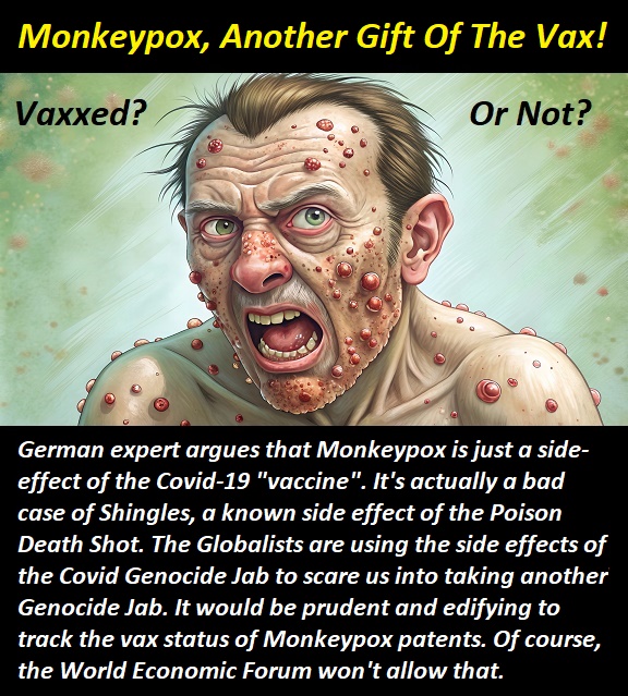 SolarMelt's tweet image. Monkeypox, Another Gift Of The Vax
tinyurl.com/muc9vm2m

#Veterans #GunControl #MAGA #Patriot #Patriots #GreatReset #Gold #Silver #Crypto #BitCoin #Covid #Jab #Vax #WEF #NWO #CFR #Trump #ClimateChange #Genocide #Democide