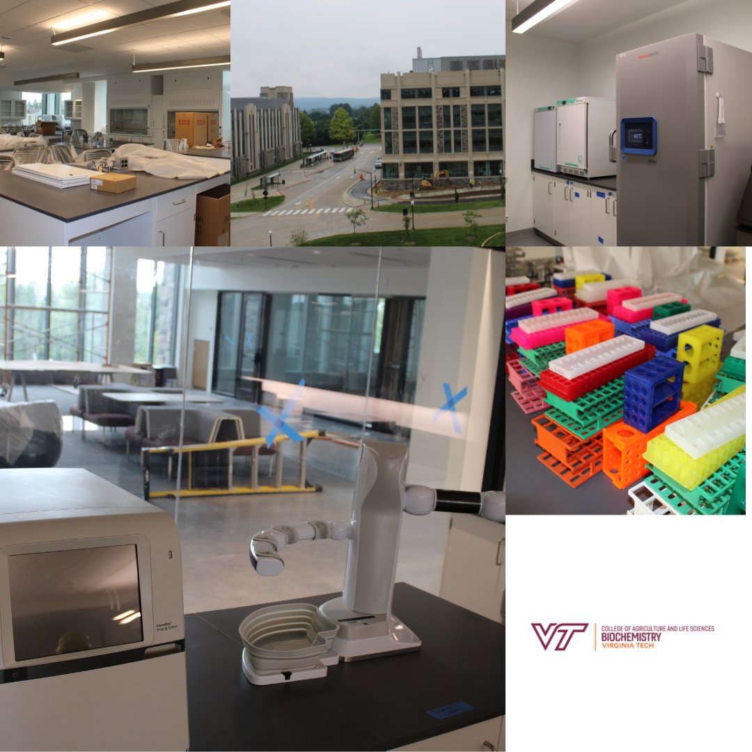 vtbiochem's tweet image. GO HOKIES!  Jim Tokuhisa and Andrew Yang's Team is processing the final touches on the new classroom building, the Undergraduate Science Laboratory Building (USLB) Labs: 330, 330b, 332 and 334 Classes to be held: BCHM 2364: BIOCHEMICAL TECHNIQUES LAB, BCHM 4124: LABORATORY…