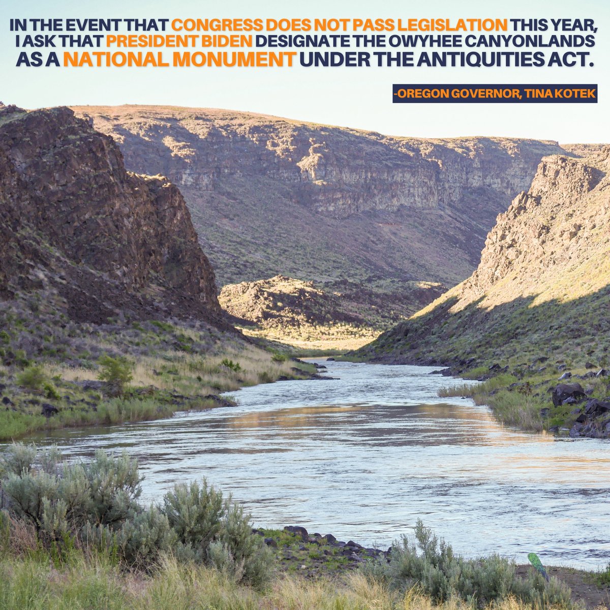 🚨 Big news for @protectowyhee! Oregon Gov. Tina Kotek sent a letter to <a href="/POTUS/">President Donald J. Trump</a>, <a href="/RonWyden/">Ron Wyden</a> and <a href="/SenJeffMerkley/">Senator Jeff Merkley</a> joining our call to protect the Owyhee Canyonlands as a national monument. Let’s make sure they hear us—retweet this post and tag them! 

bit.ly/4cziNKN