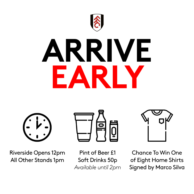 FulhamFC's tweet photo. 🍻 £1 pints
🥤 50p soft drinks
👕 Chance to win a signed shirt

Get to the Cottage early for #FULLEI! ⤵️