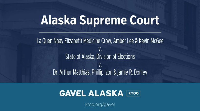 mattbuxton's tweet photo. Happening now. 

The Alaska Supreme Court is hearing oral arguments in the case challenging the state's approval of an right-wing initiative to repeal ranked-choice voting and open primaries.

https://t.co/ANQIWDMxt7

#akleg #akelect https://t.co/ZroNabk6Jy