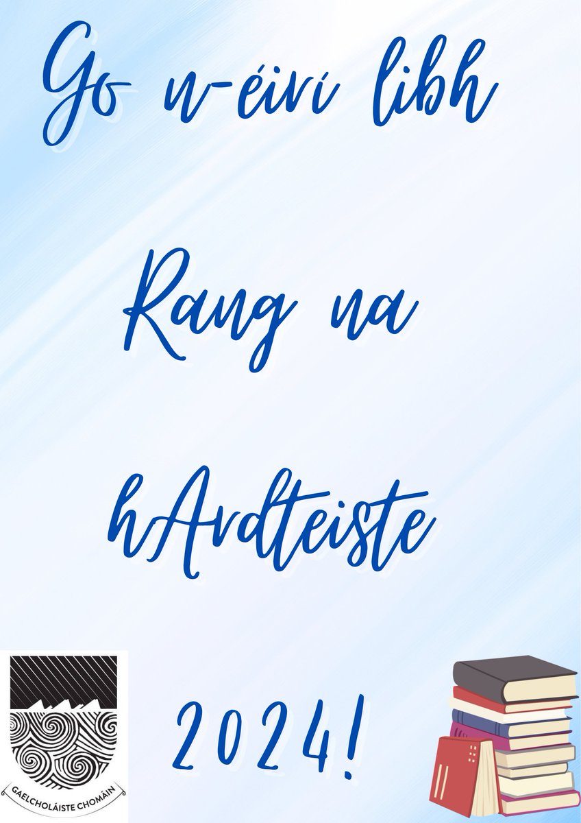 Guímid gach rath ar na scoláirí atá ag fáil torthaí na hArdteiste amárach! 🍀📚