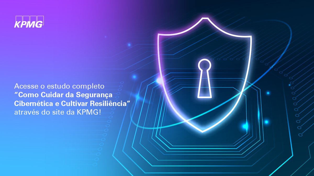 Acesse o estudo “Como Cuidar da Segurança Cibernética e Cultivar Resiliência” da #KPMG! A publicação traz a necessidade de enfrentar as #AmeaçasCibernéticas e reconhecer a importância da resiliência na recuperação após um ataque. Confira: kpmg.com/br/pt/home/ins…
#Cibersegurança