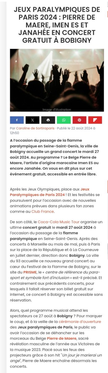 PDM_DAILY's tweet photo. @iamdonmcqueen 
Concert gratuit: ouverture des jeu Paralympiques. https://t.co/8Vu7pLgdA2
