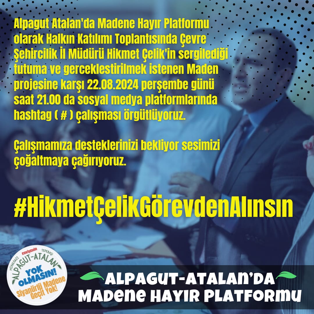 #HikmetÇelikGörevdenAlınsın