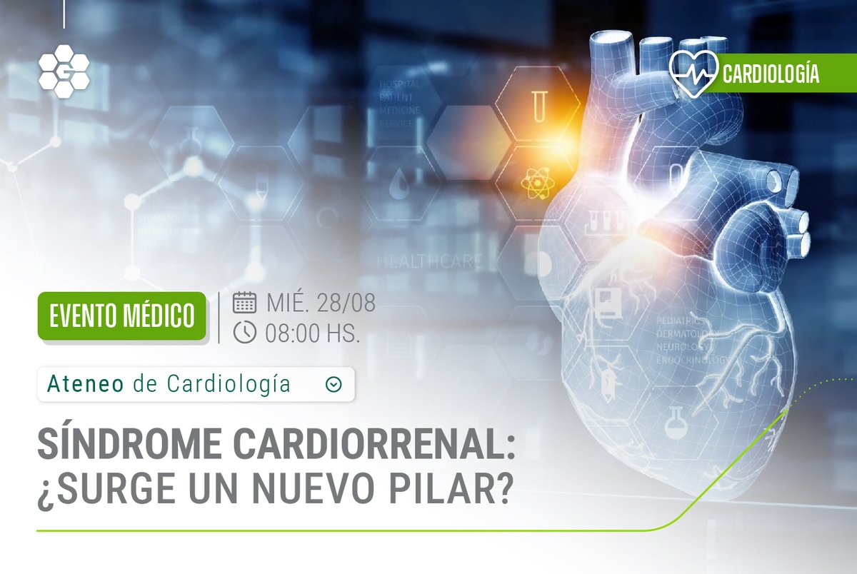 Grupo_Gamma's tweet photo. 📢Nuevo Ateneo de Cardiología   

➡️Actualizará el Dr. Facundo Martín Daminato  

 📅Miércoles 28/08
🕙08.00hs 
🏥 En HPR y por Zoom

➡️¡Inscripciones abiertas!👇
https://t.co/cQufoiBejT

#Ateneo #Cardiología #HPR #GrupoGamma #CalidadGamma #Rosario https://t.co/WeCylXSHUz