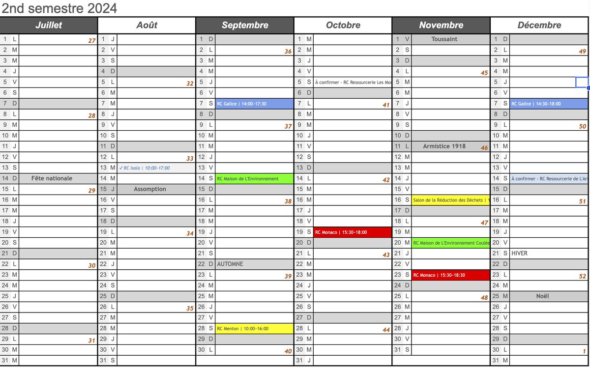 Nouvelle mise à jour du calendrier : Annulation d'une date à Menton Sablettes le 9 novembre, elle faisait doublon avec l'événement SERD (semaine européenne de la réduction des déchets) qui se tient annuellement au Palais de l'Europe et qui aura lieu le 16 novembre.