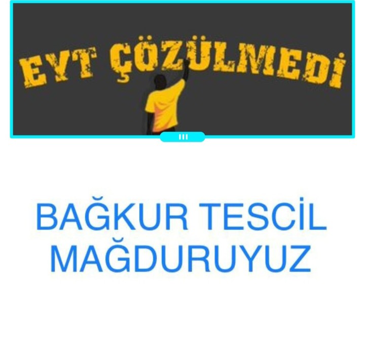 <a href="/tuncay17yenice1/">TUNCAY</a> Hem Vallahi Hem Billahi Duyuyor Ve Biliyorsunuz !!
Bağkur #TESCİL Mağduriyetini Bunun Günahı Hepinizin Boynuna !!
Verdiğiniz SÖZLERİ Tutun <a href="/RTErdogan/">Recep Tayyip Erdoğan</a> <a href="/vedatbilgn/">Vedat Bilgin</a> 
<a href="/Akparti/">AK Parti</a> 
<a href="/MHP_Bilgi/">MHP</a> 
<a href="/herkesicinCHP/">CHP 🇹🇷</a> 
<a href="/iyiparti/">İYİ Parti</a> 
<a href="/RTErdogan/">Recep Tayyip Erdoğan</a> 
<a href="/eczozgurozel/">Özgür Özel</a> 
<a href="/resulkurt34/">Doç. Dr. Resul Kurt</a> 
#BağkurTESCİLMağdurları