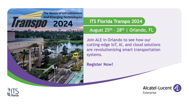 Visit <a href="/ALUEnterprise/">Alcatel-Lucent Enterprise</a> at the ITS Transpo 2024 event in Orlando. Learn about how innovations in IoT, AI, and cloud connectivity are paving the way for smarter transportation systems. #WhereEverythingConnects bit.ly/4dyo072