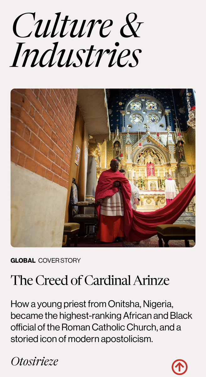 Otosirieze's tweet photo. The fact that this is the first major Profile of one of the greatest religious figures in African history says too much about our cultural lack in this continent.

But it’s also why @OpenCountryMag exists: to tell our stories before they are lost.

https://t.co/vsrMC5tLKf https://t.co/nJJZxeNxts