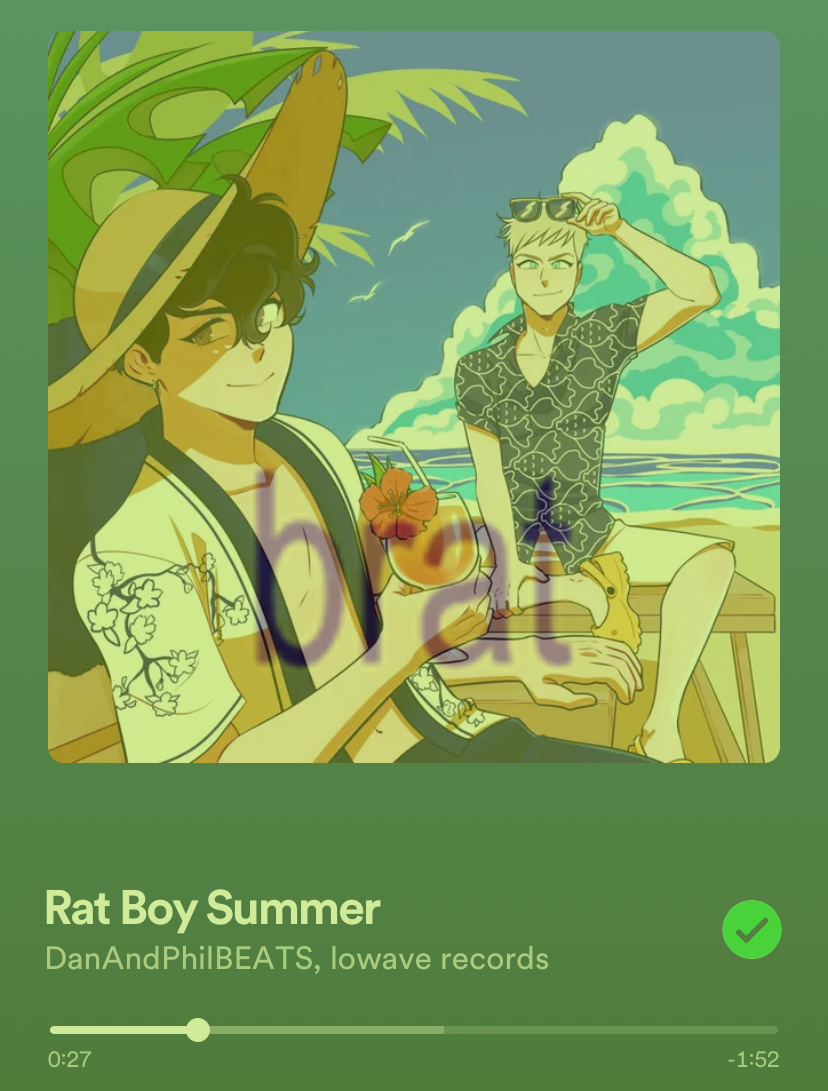 LoWaveRecords's tweet photo. brat summer? we'll take a rat boy summer
#summerphantasy #danandphil #dapb https://t.co/R0CqGP7d4a