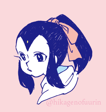 「髪の毛長いキャラはとりあえずポニーテールさせたくなる 」|光影のふうりんのイラスト
