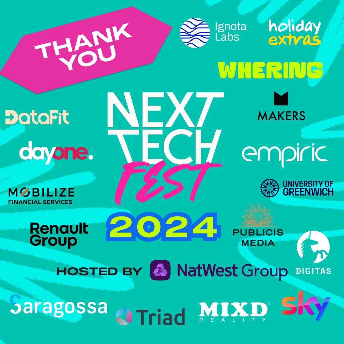 Next Tech Girls (@nexttechgirls) on Twitter photo What an amazing day at Next Tech Fest🎉
Thanks to all the mentors, speakers, partners, and the <a href="/NatWestGroup/">NatWest Group</a> team for making it a success. From inspiring talks to hands-on workshops, our community grew and connected💜
Sign up for our newsletter for more - eu1.hubs.ly/H0bVLZr0 What an amazing day at Next Tech Fest🎉
Thanks to all the mentors, speakers, partners, and the <a href="/NatWestGroup/">NatWest Group</a> team for making it a success. From inspiring talks to hands-on workshops, our community grew and connected💜
Sign up for our newsletter for more - eu1.hubs.ly/H0bVLZr0