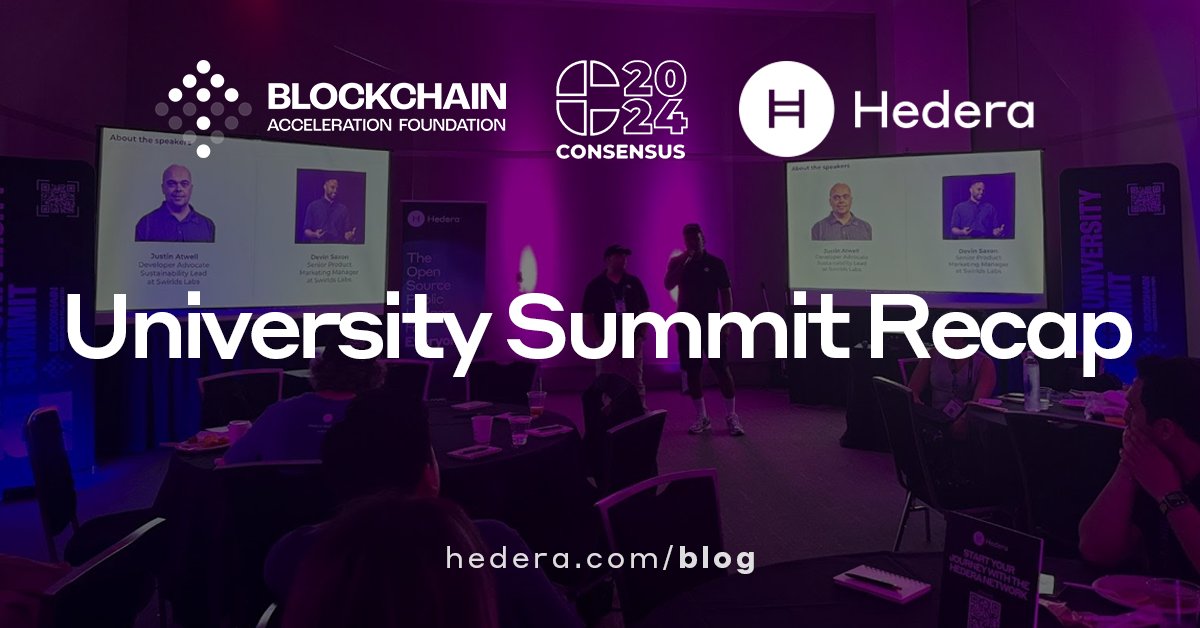 hedera's tweet image. @Hedera proudly sponsored the @TheBAFNetwork  University Summit at #Consensus2024 in Austin! Over 125 students from around the globe joined our interactive workshop, and scholarships were awarded to 15 students and 3 professors from 8 Latin American countries.📚🌎#Hedera

Learn