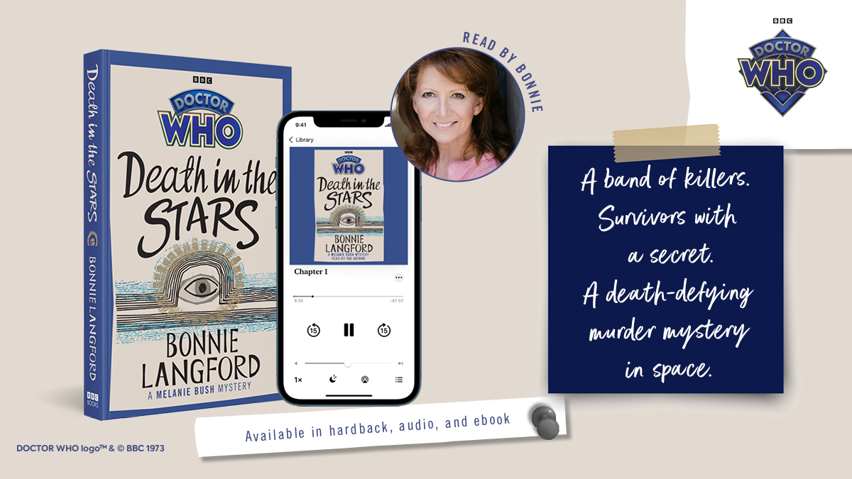A band of killers. Survivors with a secret. A death-defying murder mystery in space...

💙‘Doctor Who: Death in the Stars’ by Bonnie Langford is out today lnk.to/DWMMBL