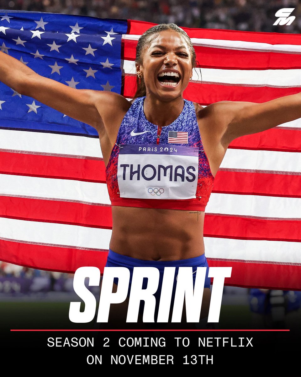 🗓️ Clear your calendar for November 13th.

JUST ANNOUNCED: Season 2 of SPRINT will premiere on <a href="/netflix/">Netflix</a> this fall and follows the top sprinters in the world all throughout the 2024 outdoor season including Olympic Trials and the 2024 Olympics in Paris.

The athletes featured in